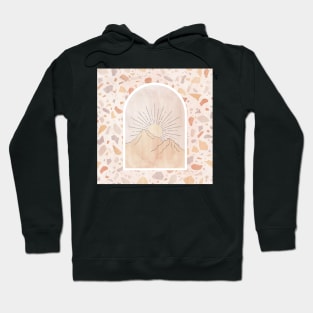 Abstract landscape in the pastel mountains Hoodie